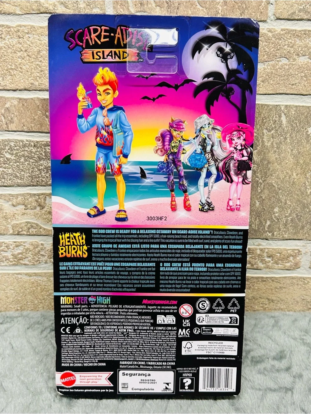 Monster High Scare-adise Island Heath Burns Doll Collectible Toy Mattel 2023